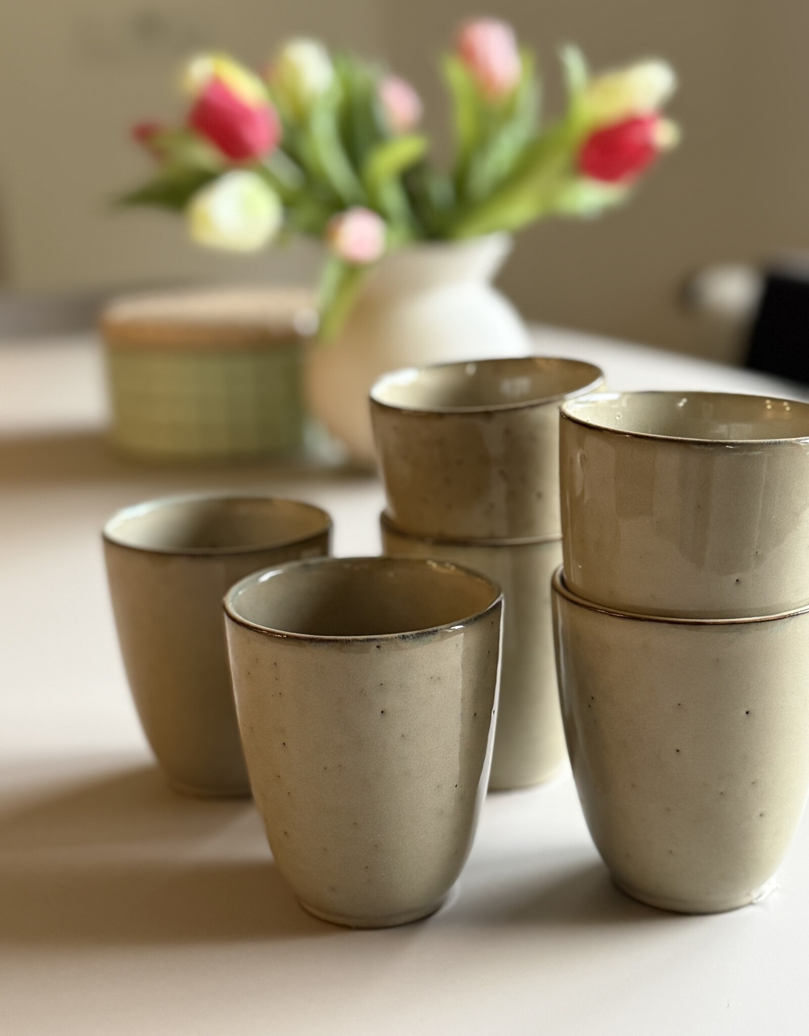 Lavandoux Koffiebeker large - set van 6 beige