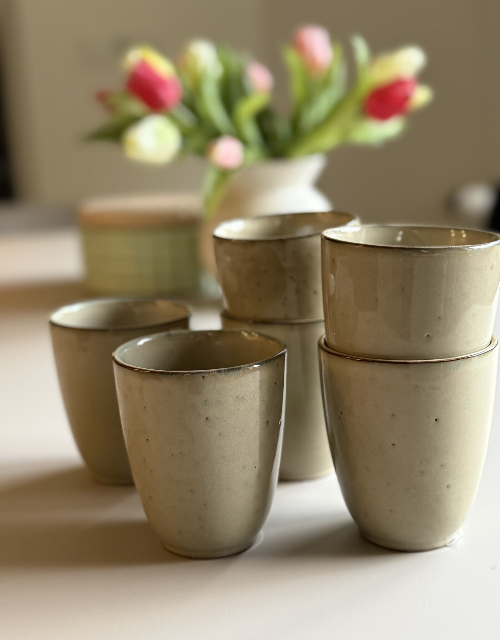 Lavandoux Koffiebeker large - set van 6 beige