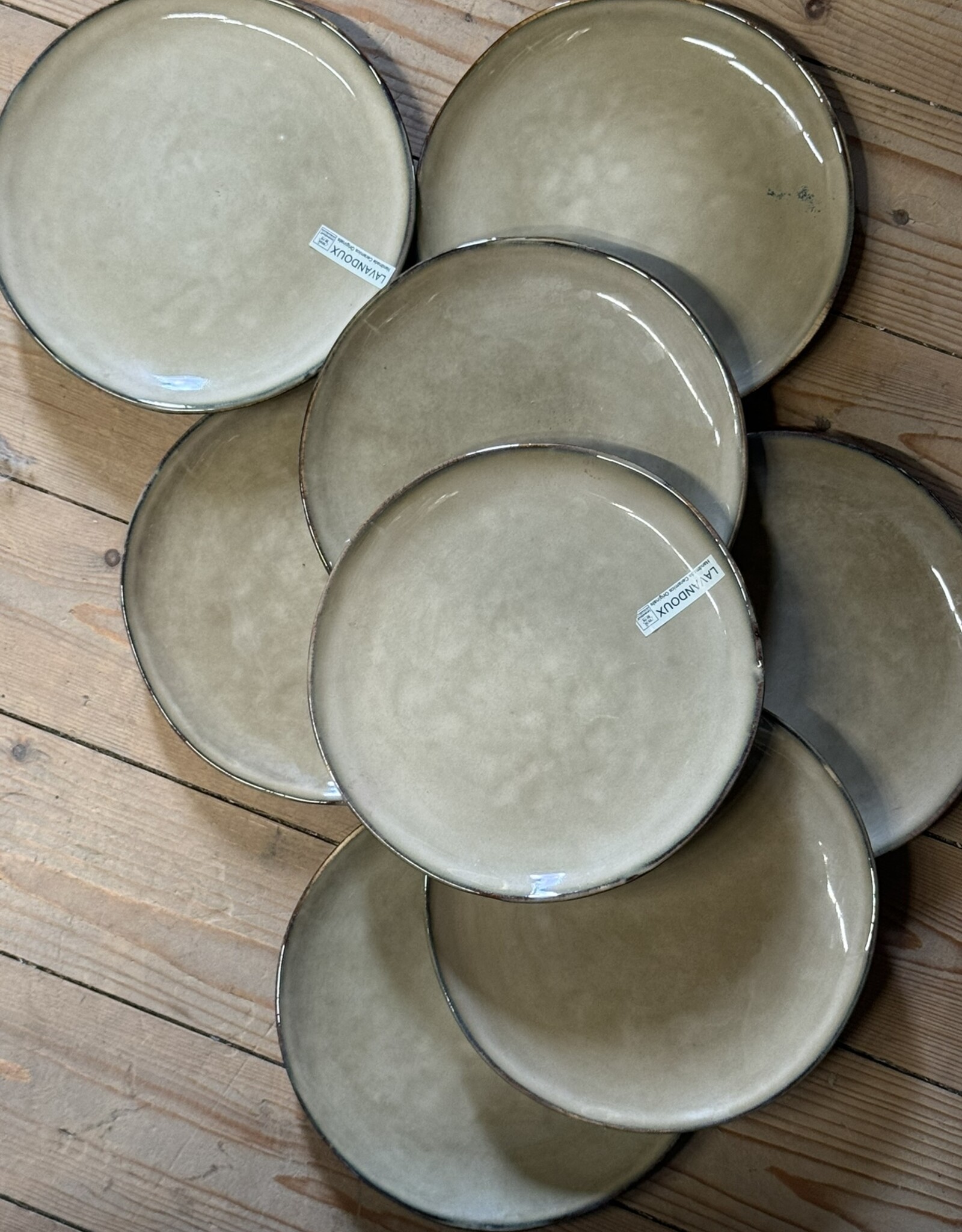 Lavandoux Gebaksbordjes - set van 8 - beige