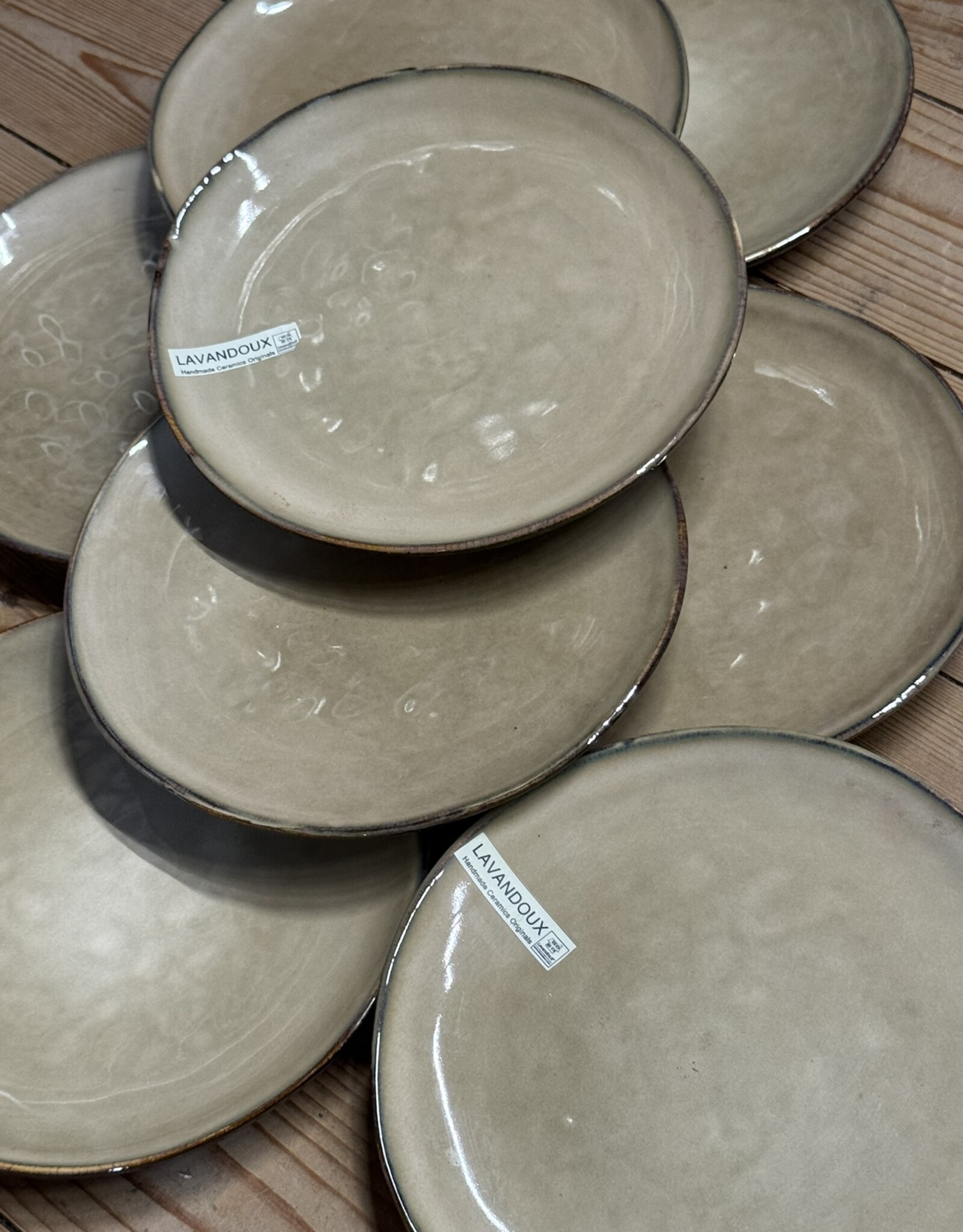 Lavandoux Gebaksbordjes - set van 8 - beige