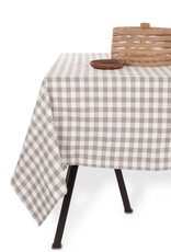 Tafellaken - tafelkleed Gingham taupe