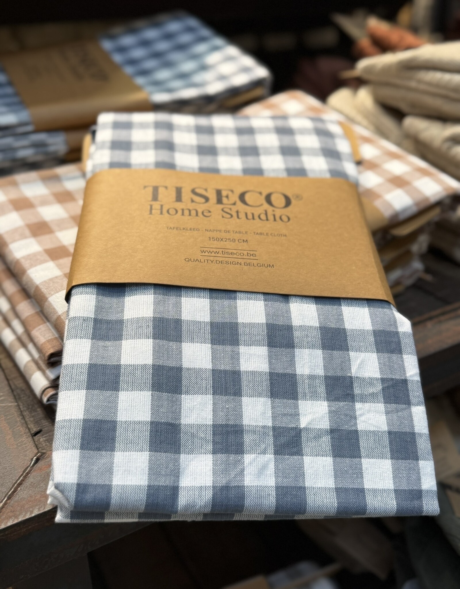 Tafellaken - tafelkleed Gingham blauw