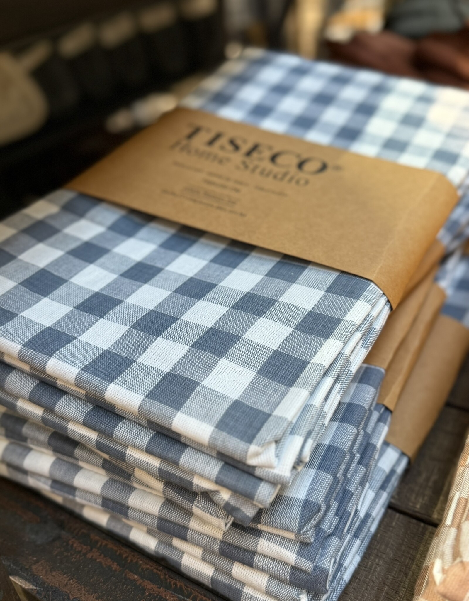 Tafellaken - tafelkleed Gingham blauw