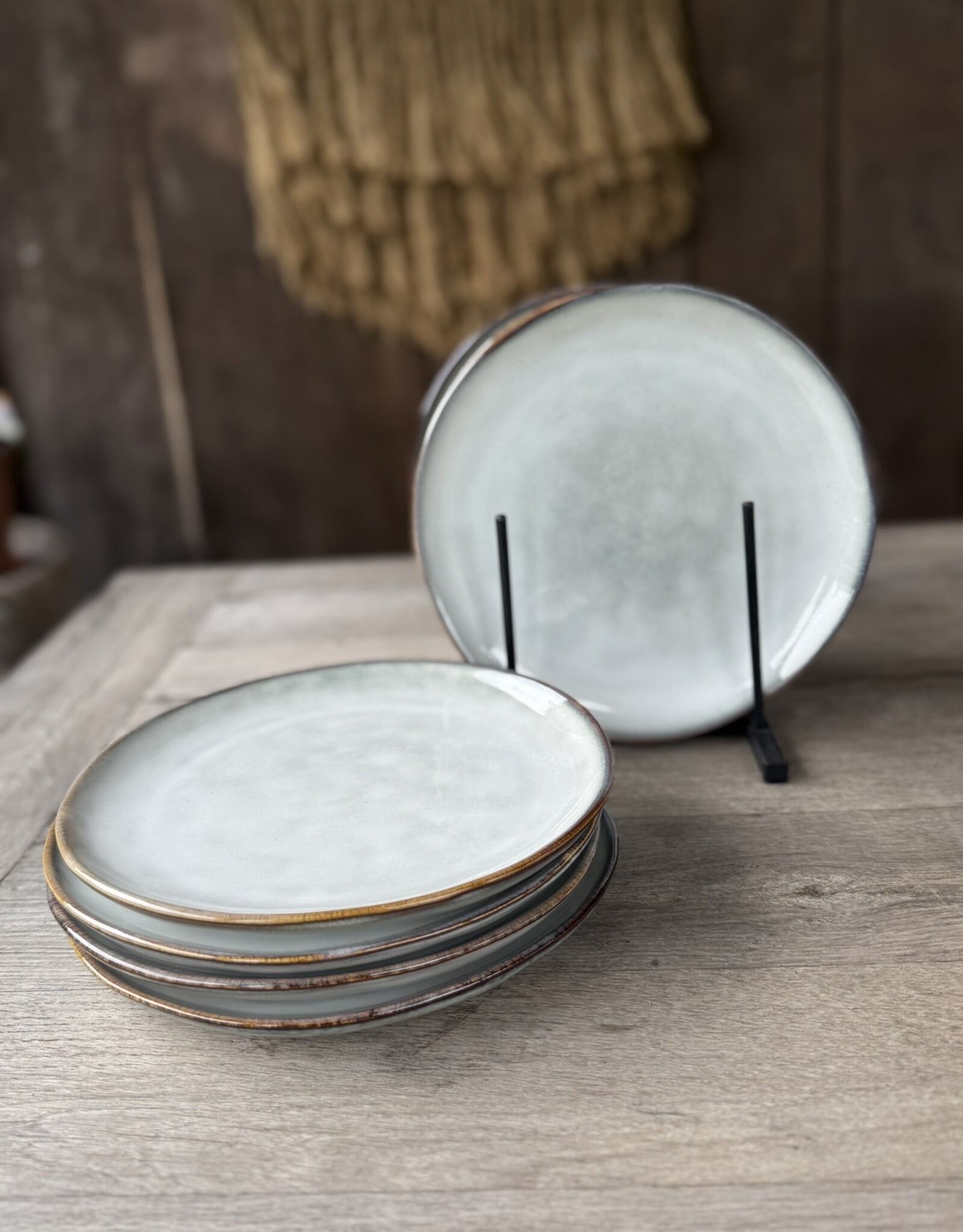 Mica decorations Ontbijtbord  Tabo - set van  6 - grijs