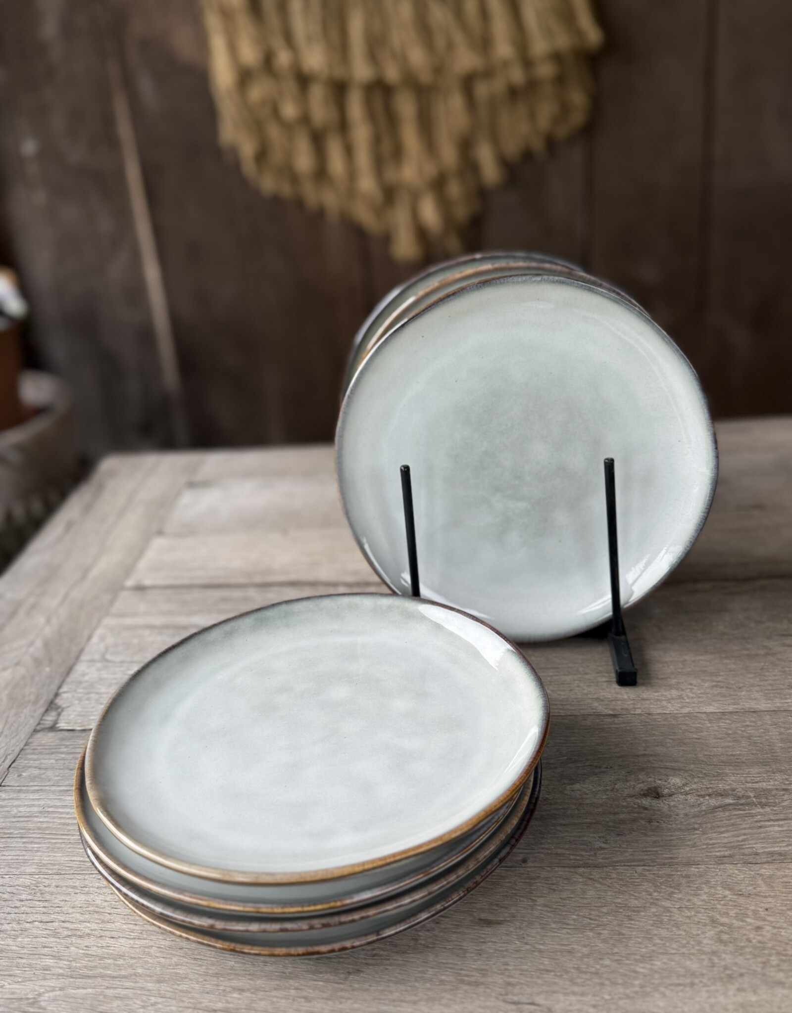 Mica decorations Ontbijtbord  Tabo - set van  6 - grijs