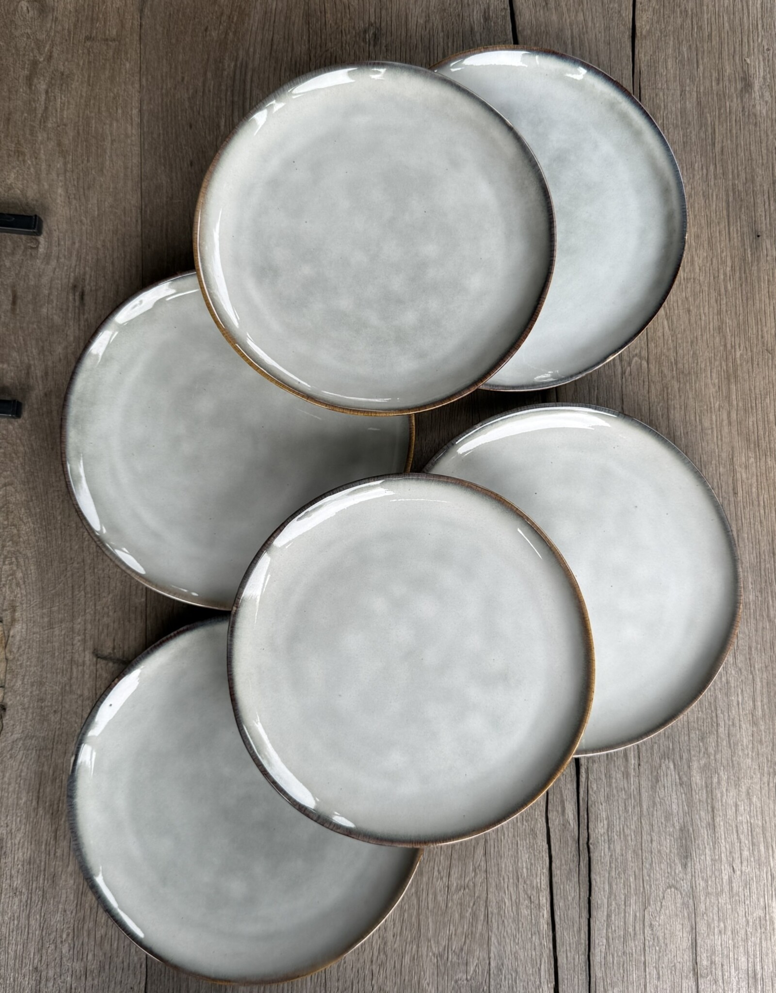 Mica decorations Ontbijtbord  Tabo - set van  6 - grijs