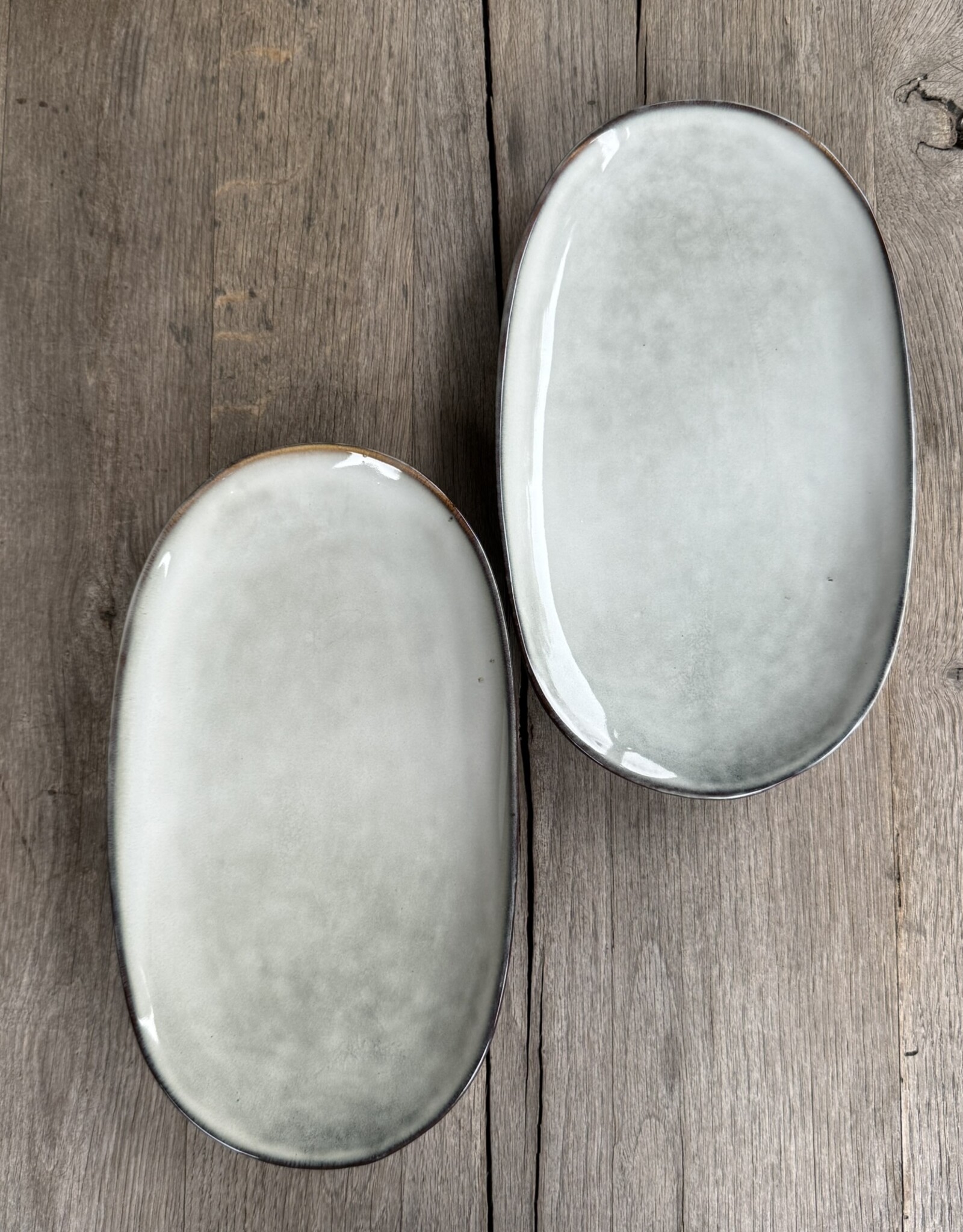 Mica decorations Ovale schaal Tabo - grijs