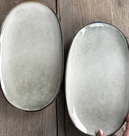 Mica decorations Ovale schaal Tabo - grijs