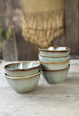 Mica decorations Schaaltje Tabo -11,5 cm - set van 6 - groen
