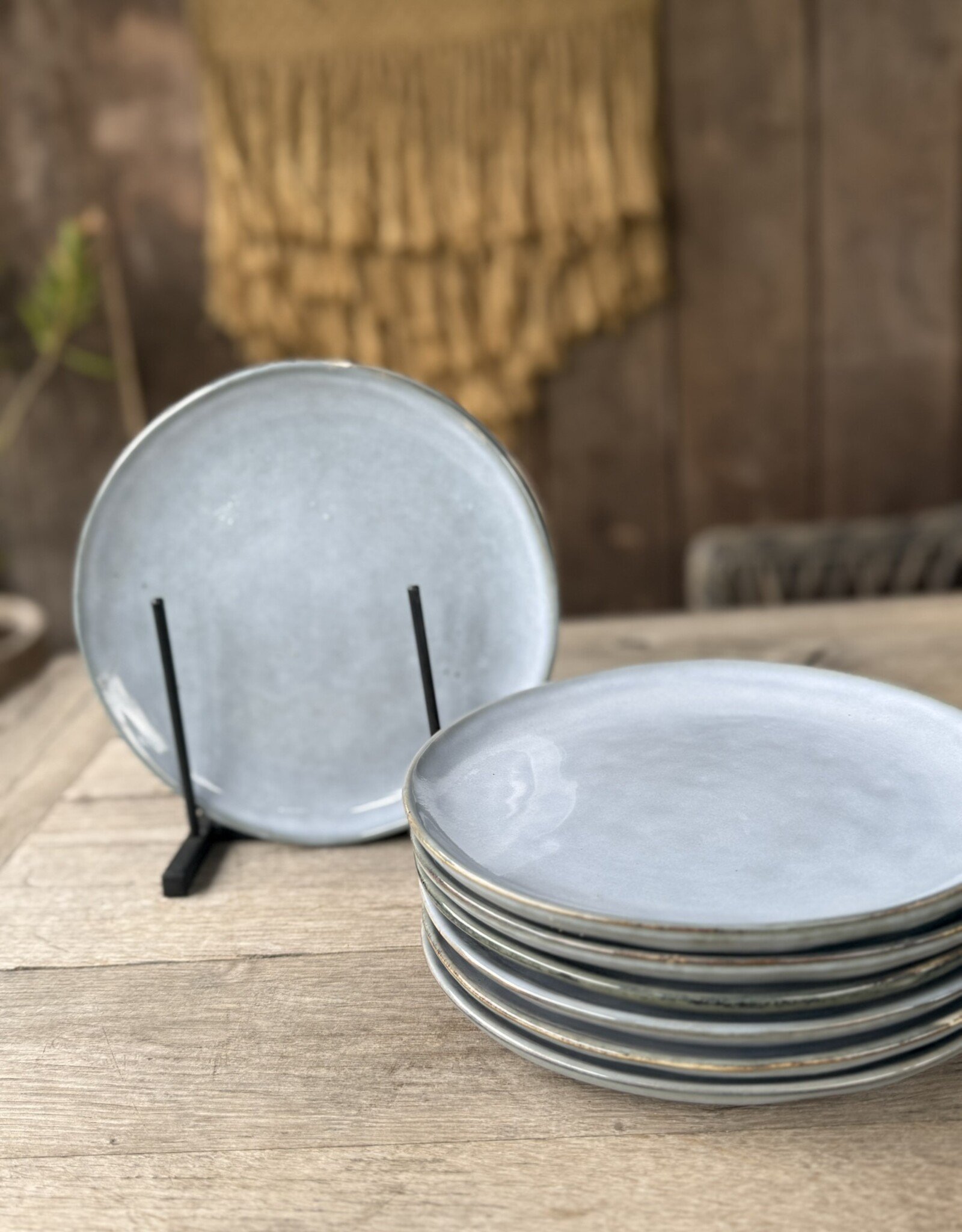 Lavandoux Ontbijtbord blauw - set van 8 - blauw