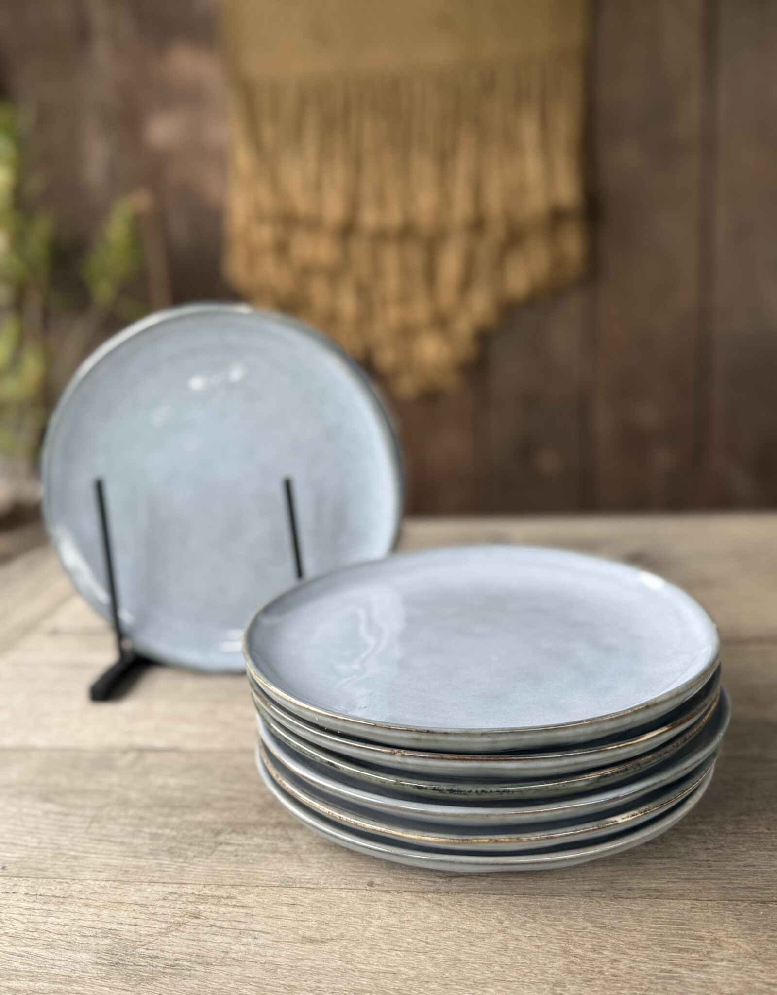 Lavandoux Ontbijtbord blauw - set van 8 - blauw