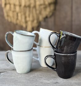 Mica decorations Koffie beker met oor Tabo - 6 stuks - mix