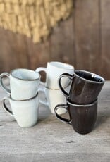 Mica decorations Koffie beker met oor Tabo - 6 stuks - mix