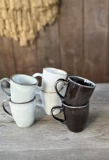 Mica decorations Koffie beker met oor Tabo - 6 stuks - mix