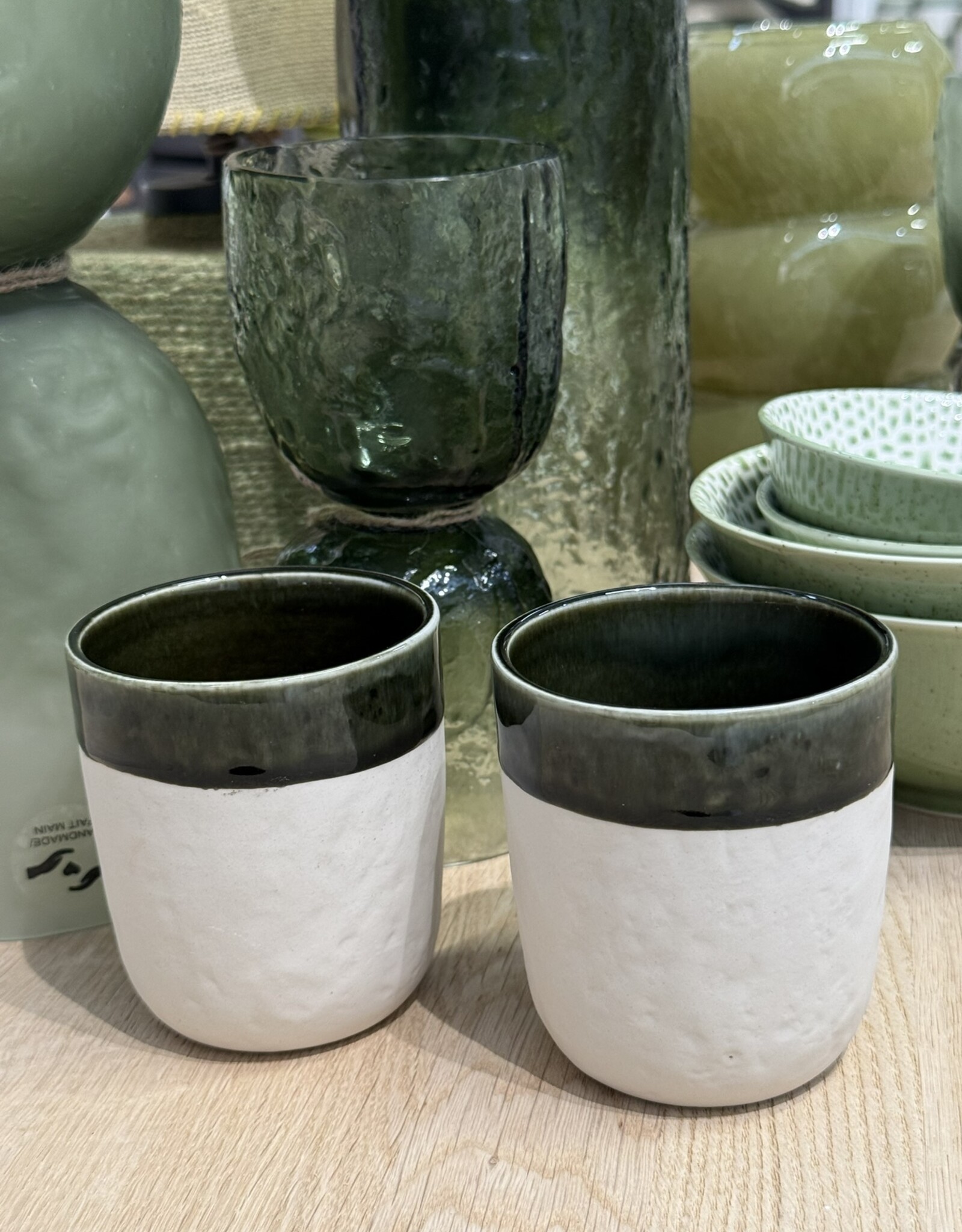 Pomax Koffiebeker Large - set van 4  - groen