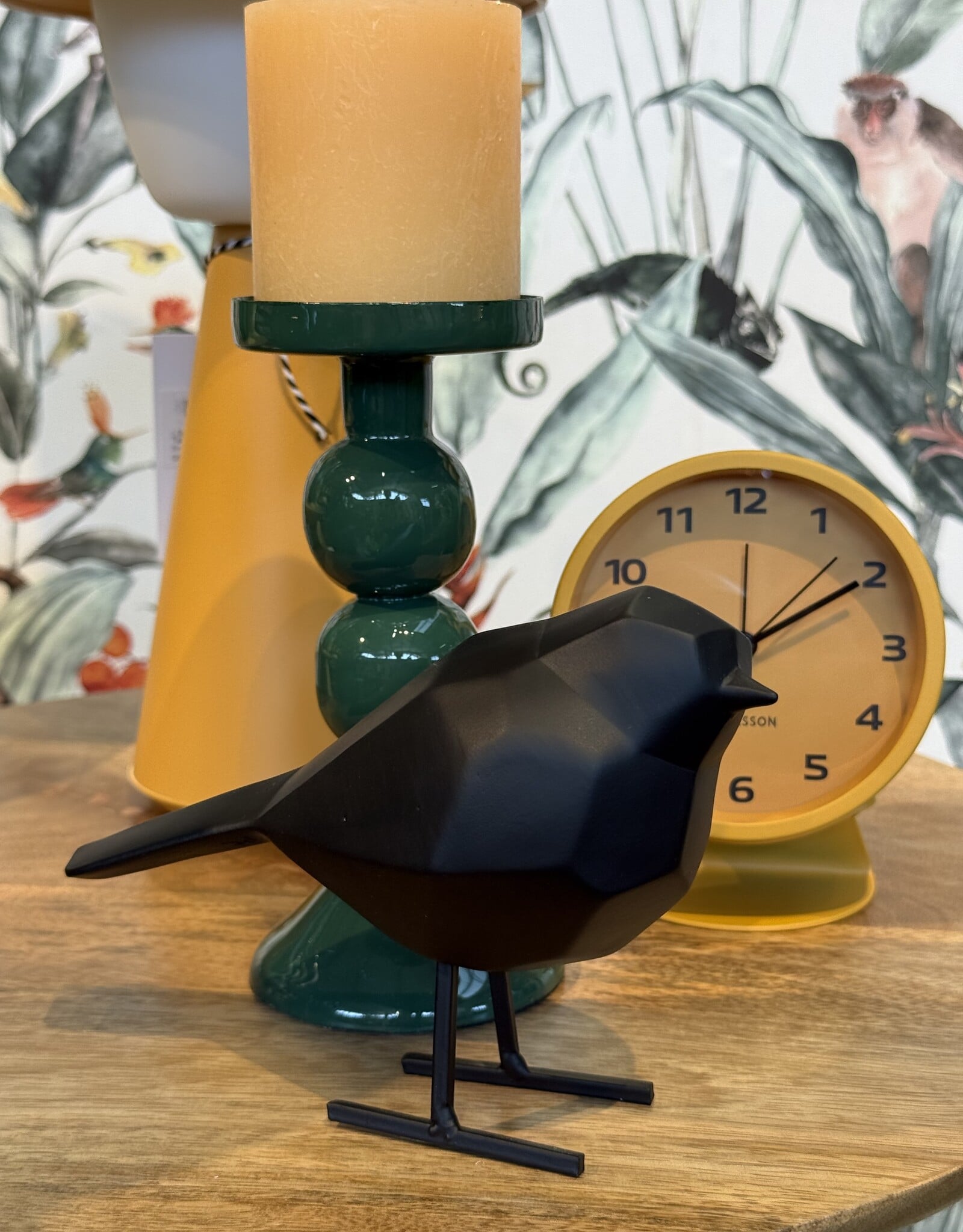 Present time Vogel origami  - zwart