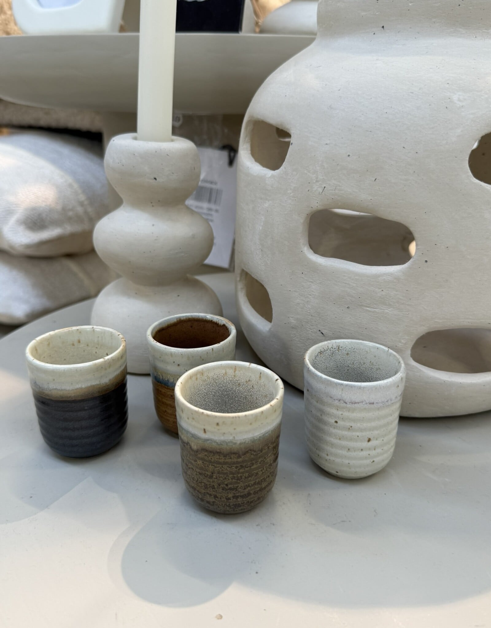 Mica decorations Espresso beker Ethan - set van 4