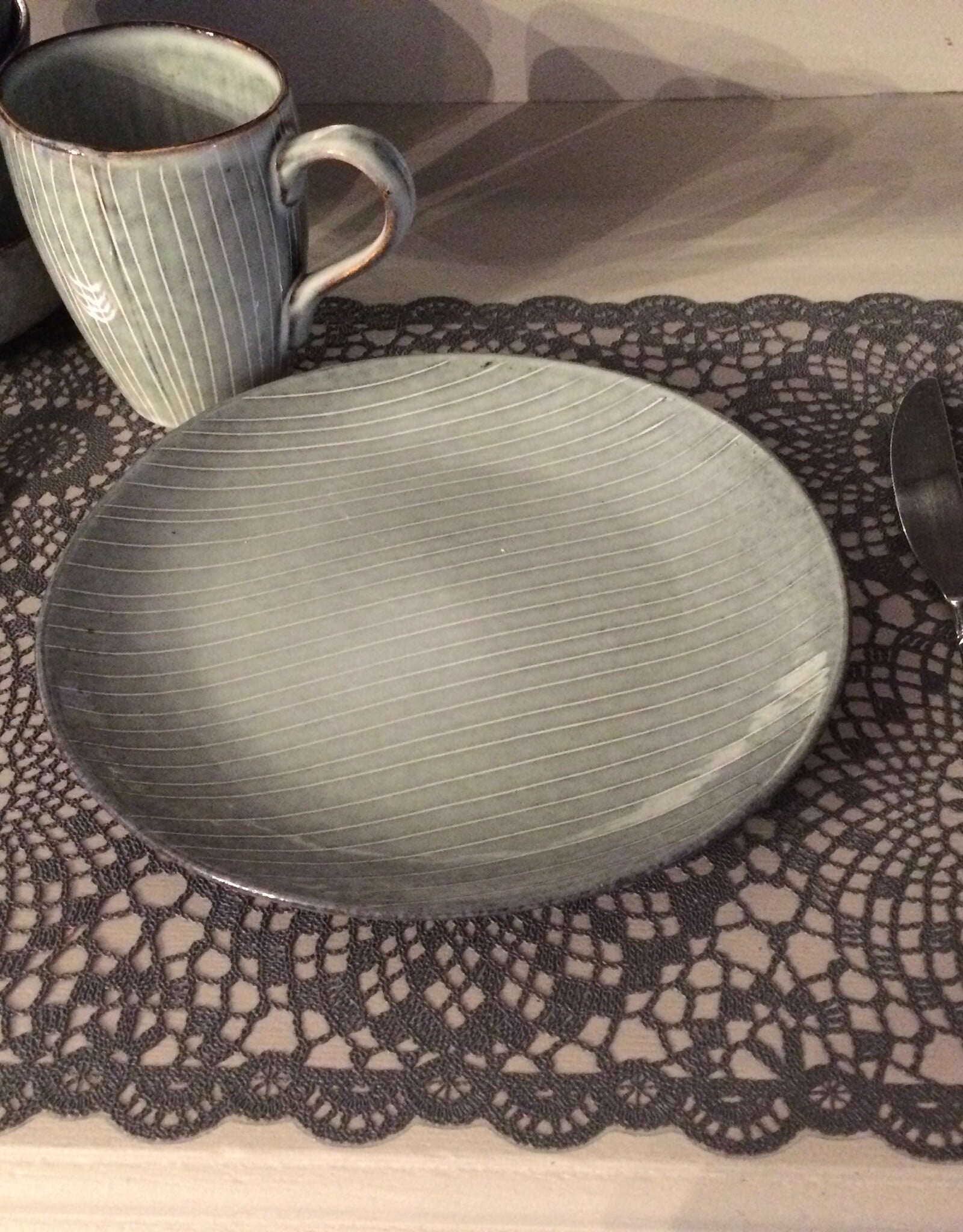 Kersten Placemat grijs - set van 4