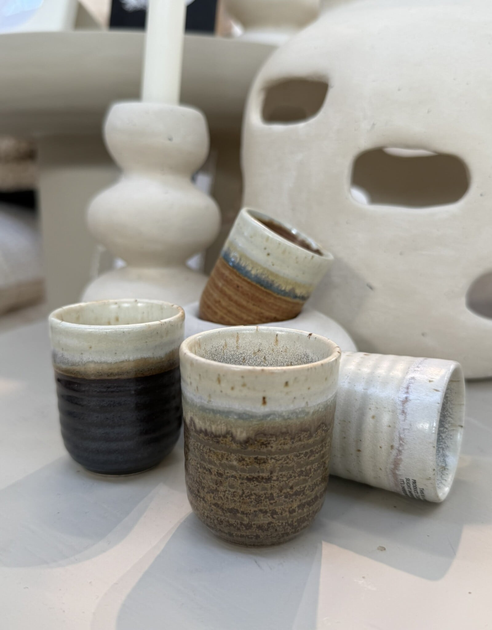 Mica decorations Espresso beker Ethan - set van 4
