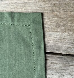 Linen & More Tafelloper  - donkergroen