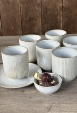 Mica decorations Koffiebeker Nusa off white- set van 6