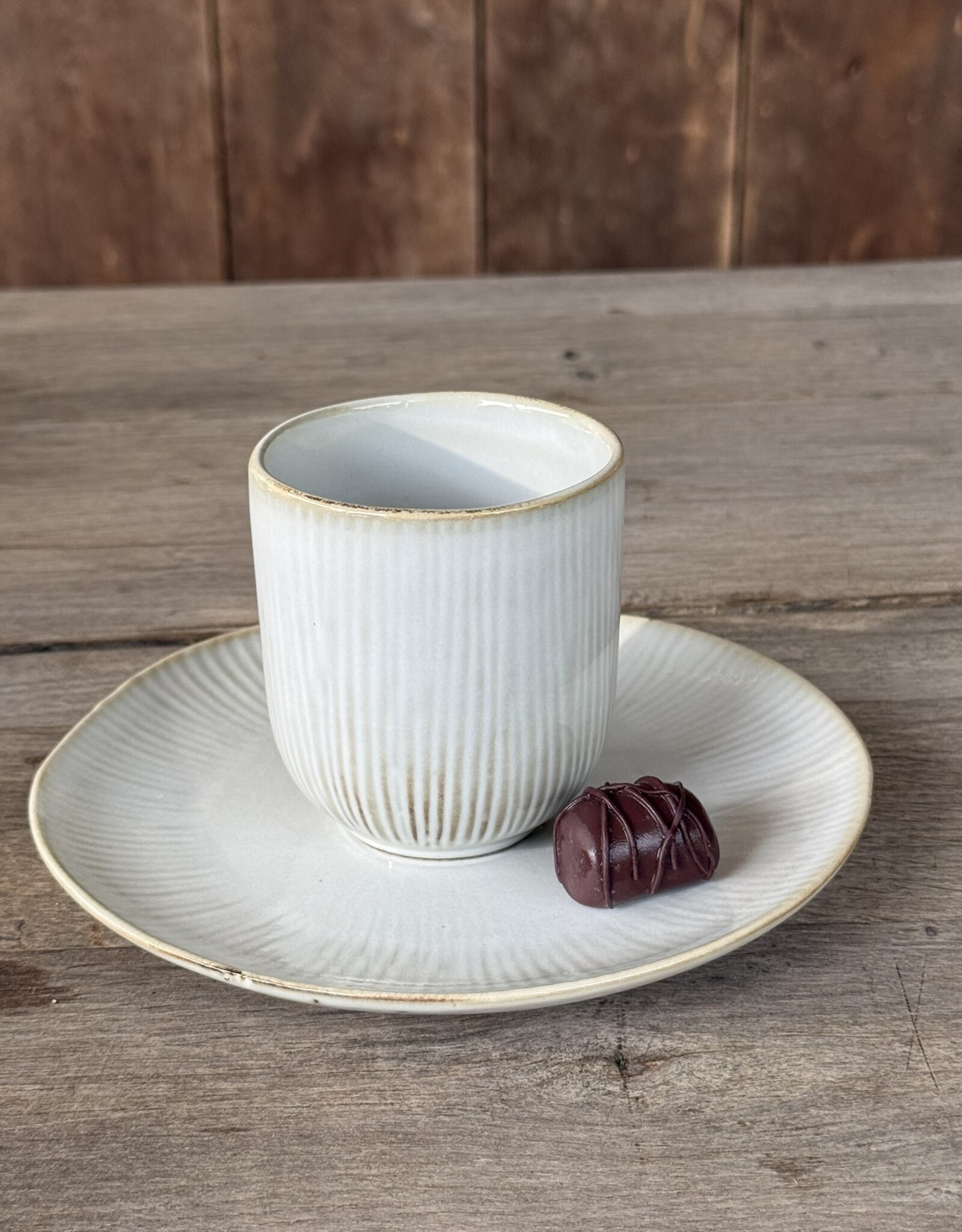 Mica decorations Koffiebeker Nusa off white- set van 6