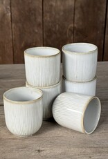 Mica decorations Koffiebeker Nusa off white- set van 6