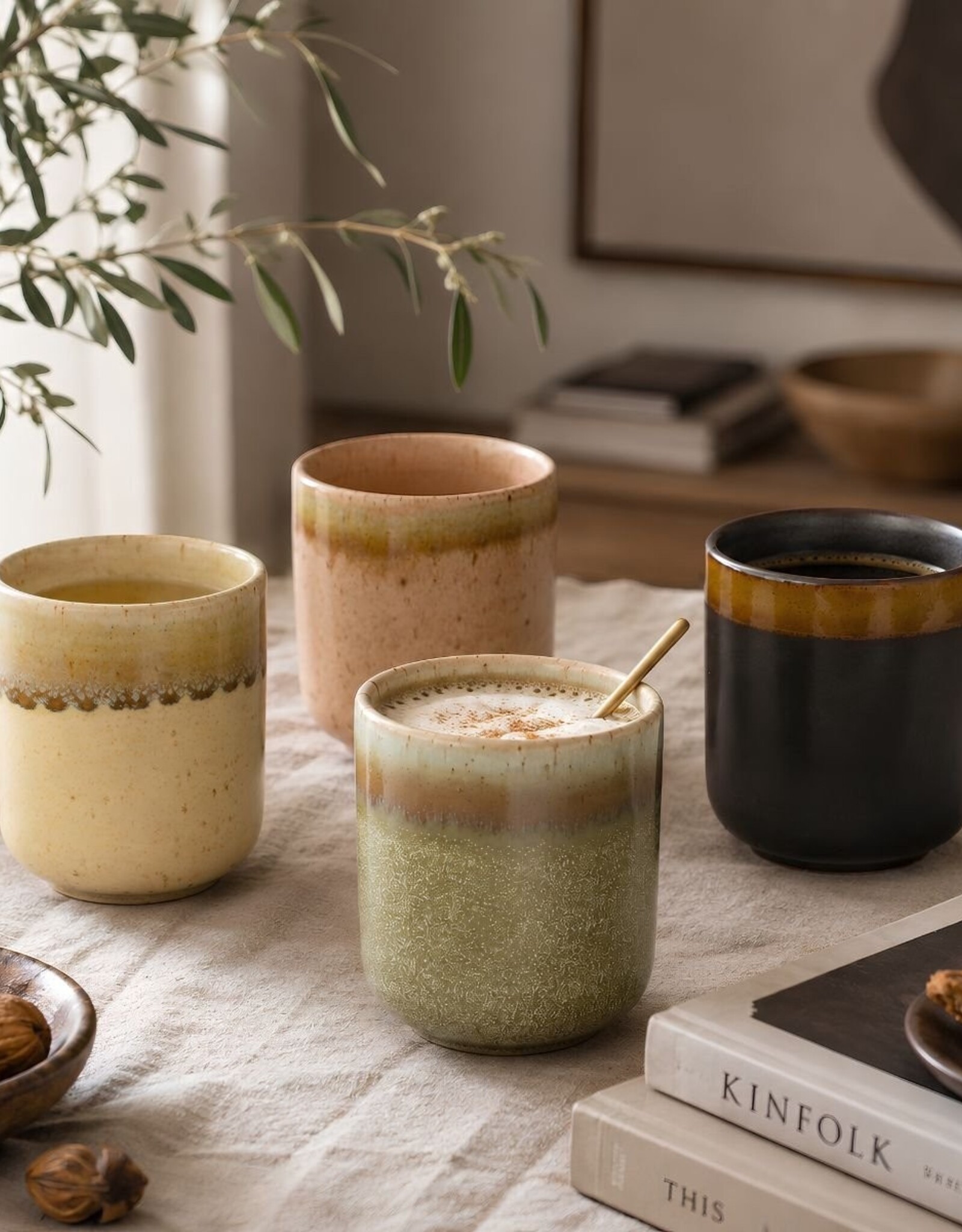 Mica decorations Koffiebeker Brino - set van 4