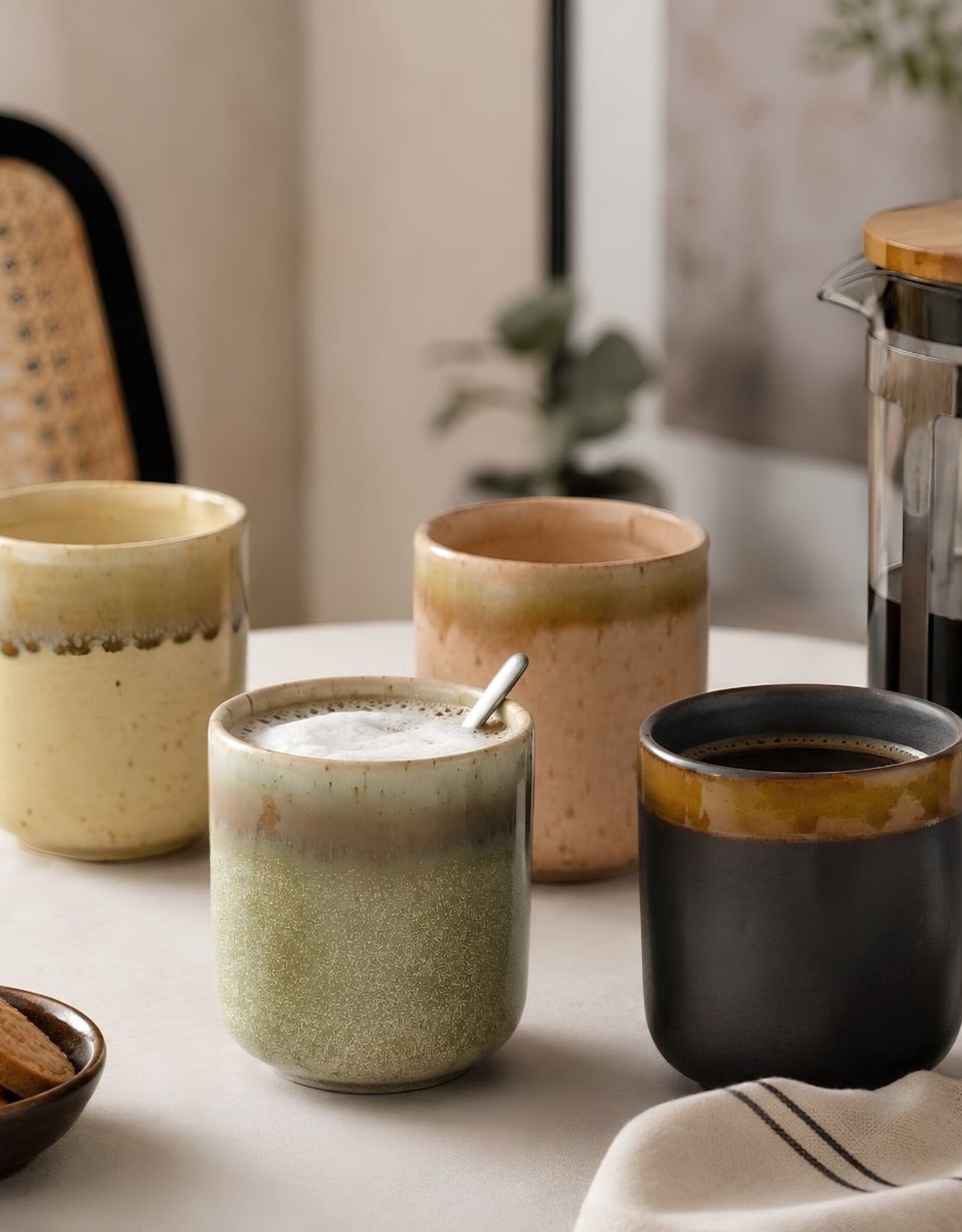 Mica decorations Koffiebeker Brino - set van 4