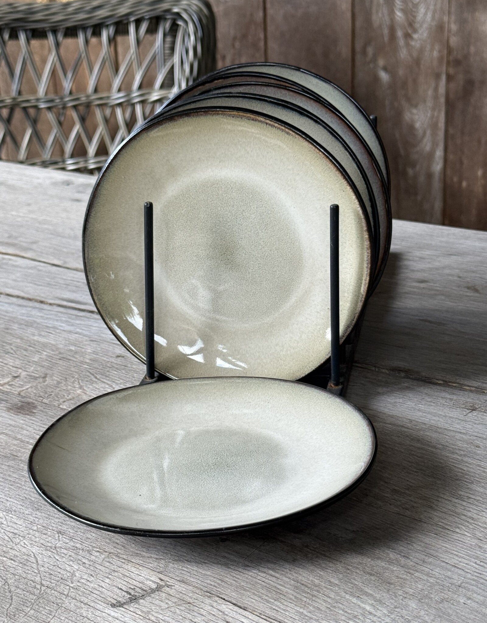Lavandoux Gebaksbordjes - set van 8 - beige