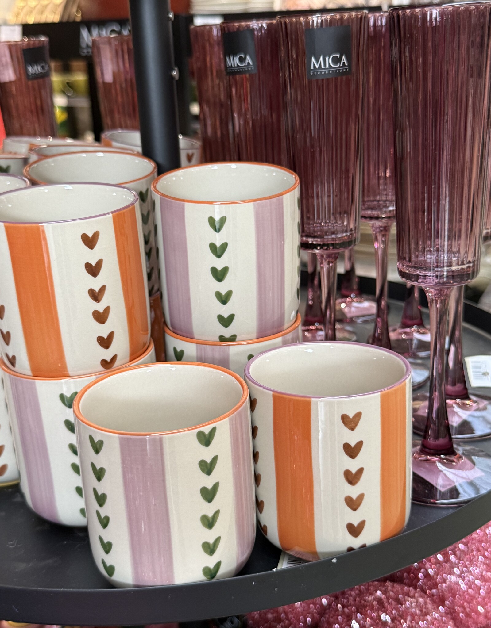 Mica decorations Koffiebeker Stef - set van 4