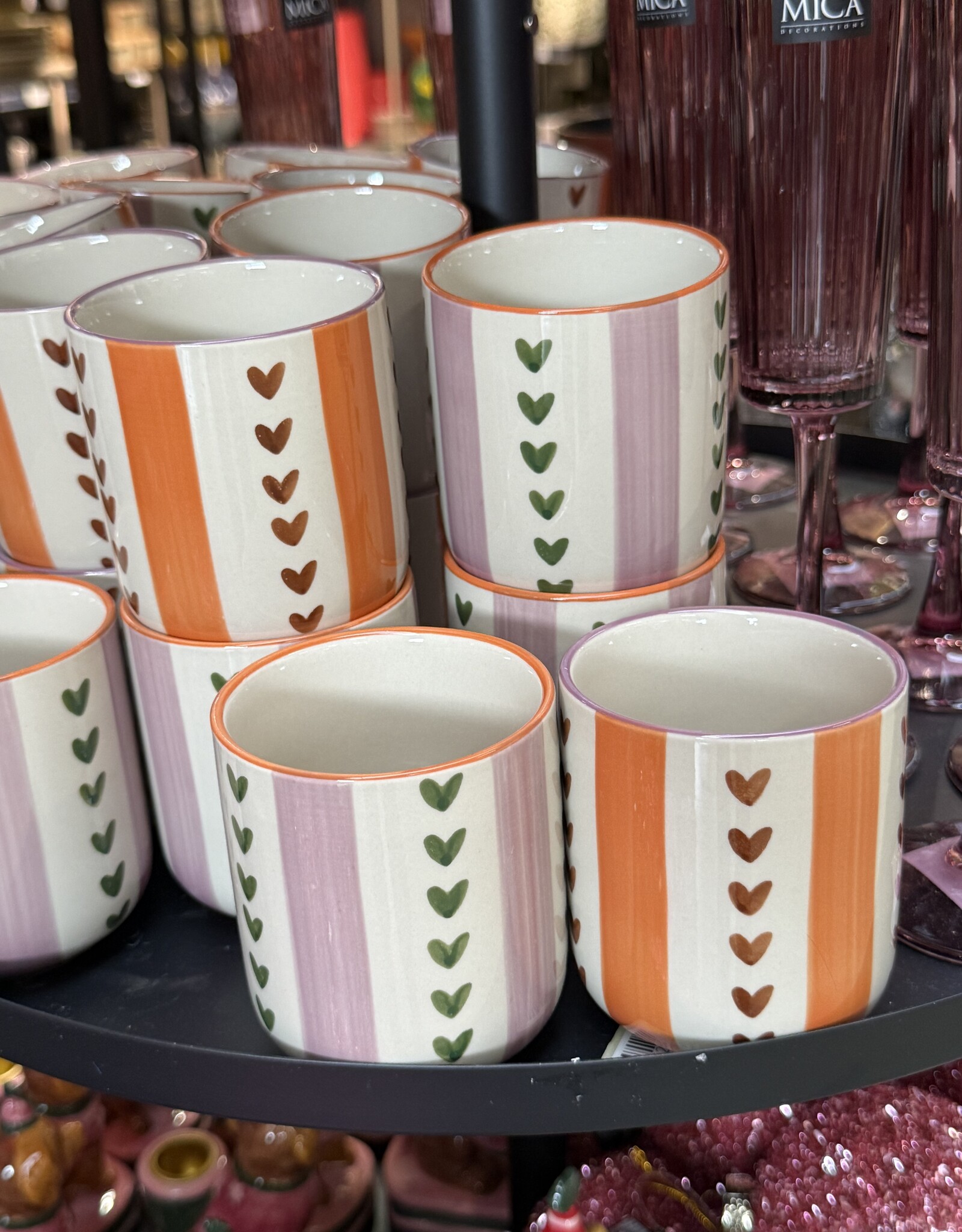 Mica decorations Koffiebeker Stef - set van 4