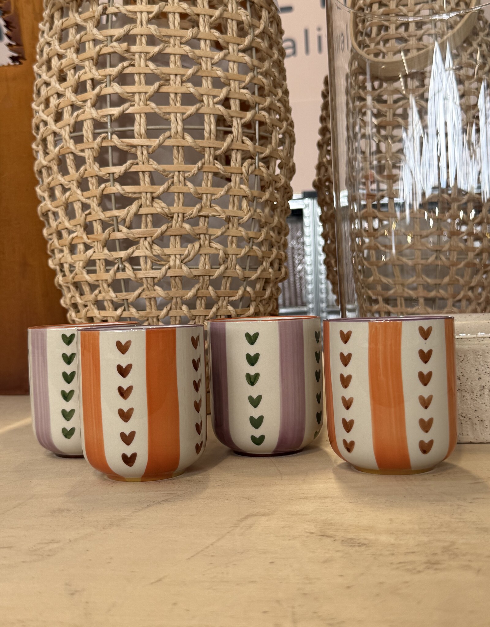 Mica decorations Koffiebeker Stef - set van 4