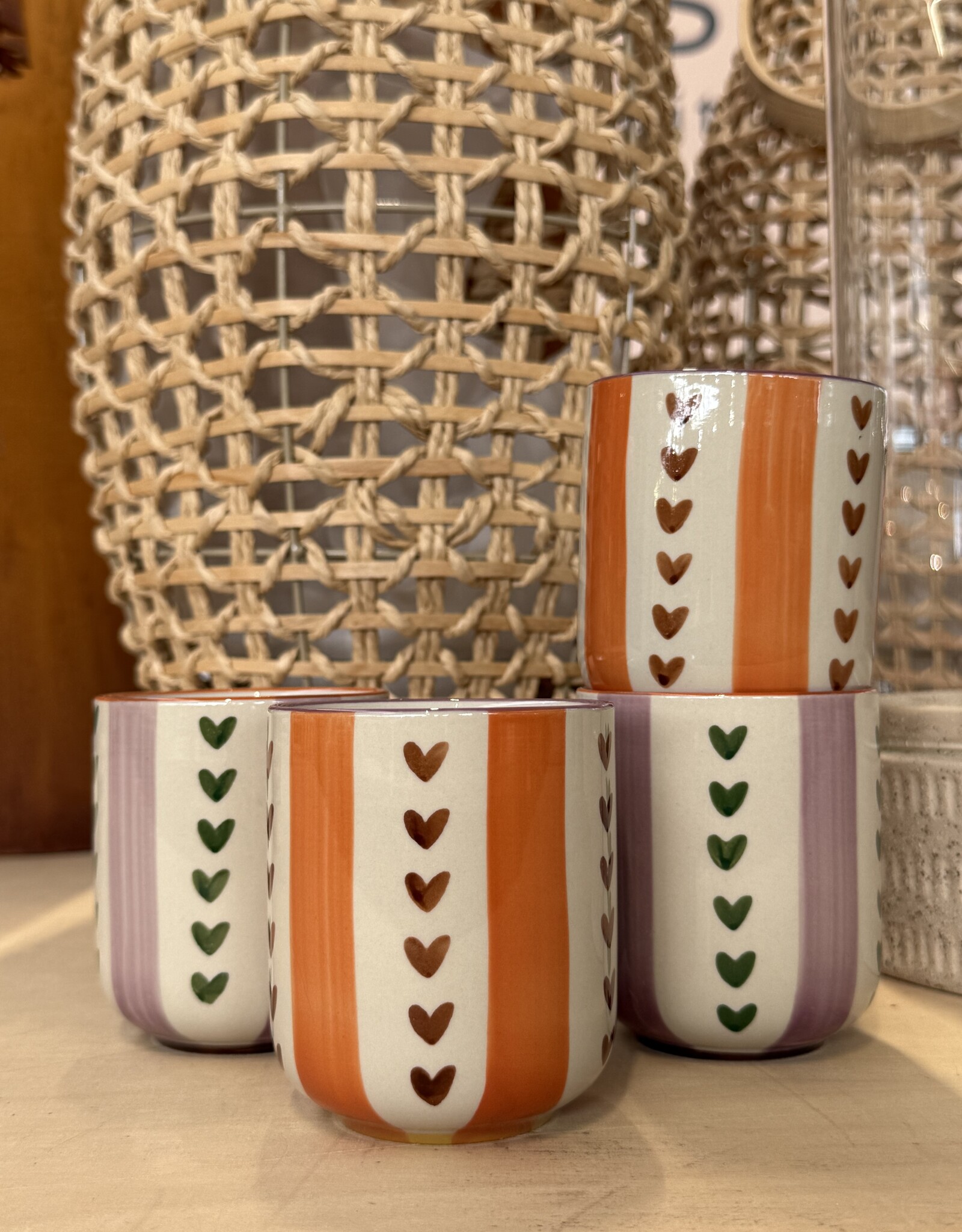 Mica decorations Koffiebeker Stef - set van 4
