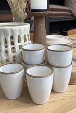 Lavandoux Beker large set van 6 - ecru