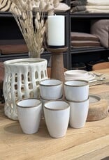 Lavandoux Beker large set van 6 - ecru