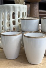 Lavandoux Beker large set van 6 - ecru