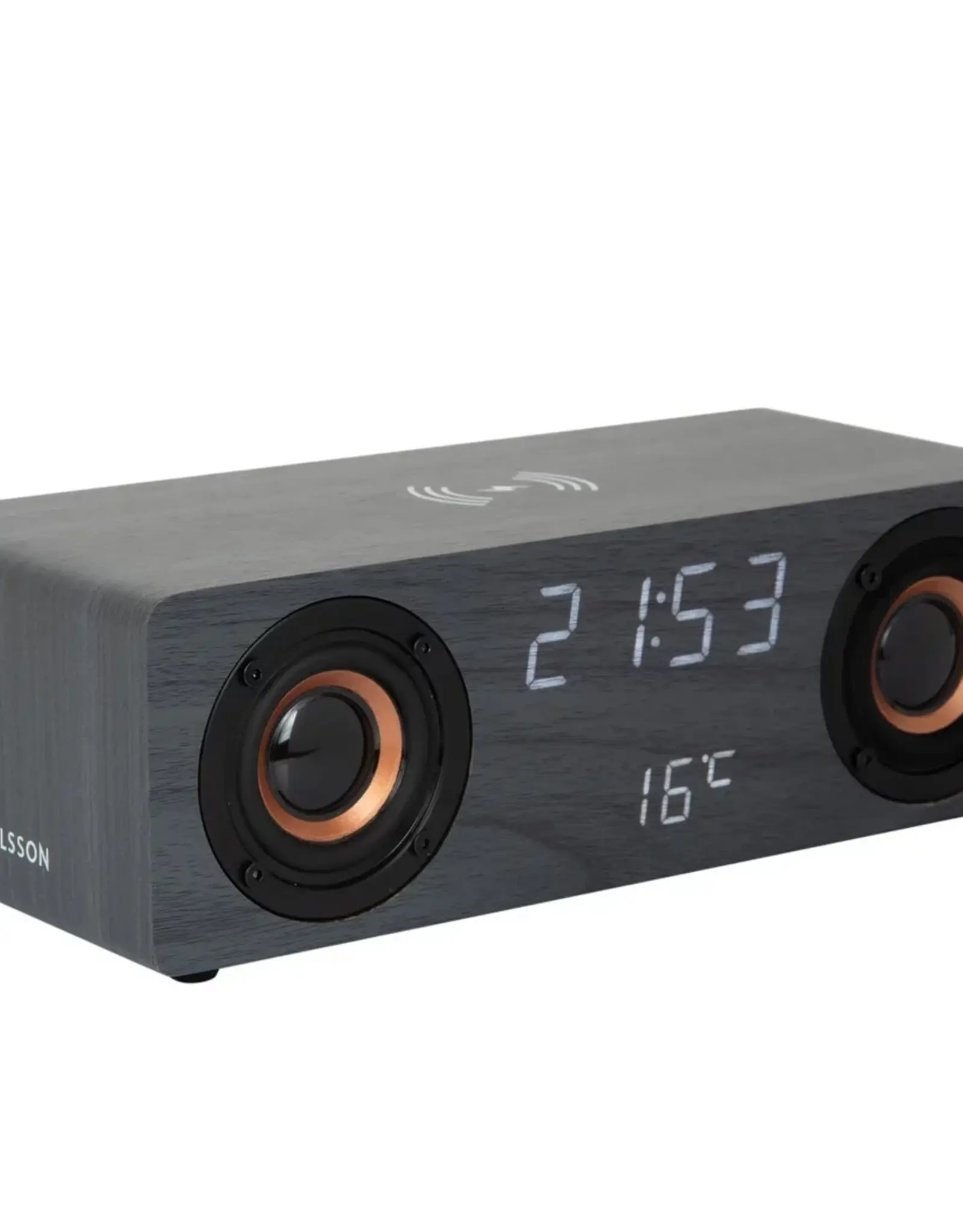 Karlsson Alarm klok classic - BT speaker - zwart