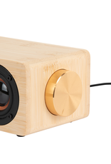 Karlsson Alarm klok classic - BT speaker - bamboe