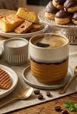 Mica decorations Koffiebeker Ethan terra - set van 4