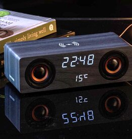 Karlsson Alarm klok classic - BT speaker - zwart