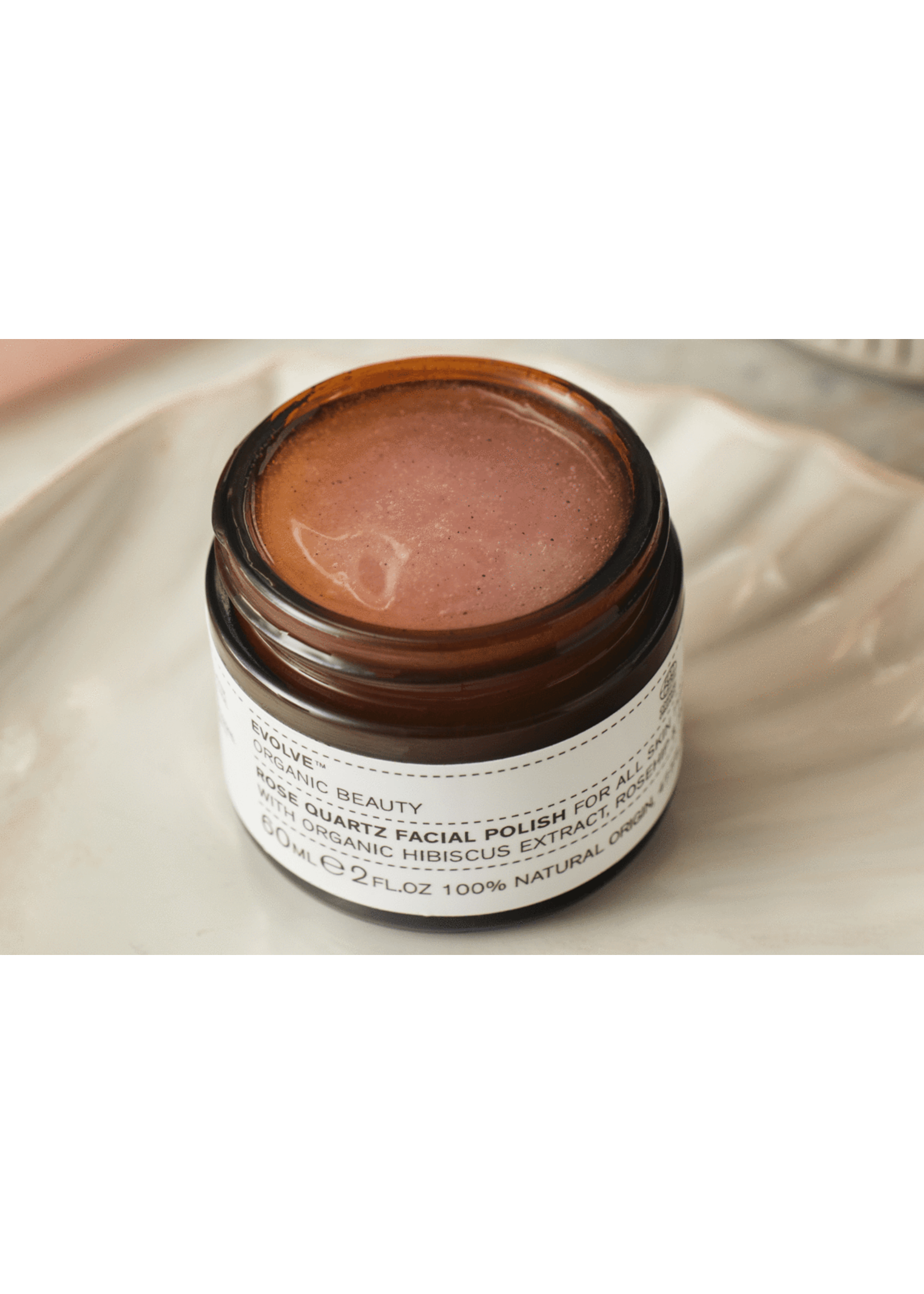 Evolve Organic Beauty  Rose quartz facial polish