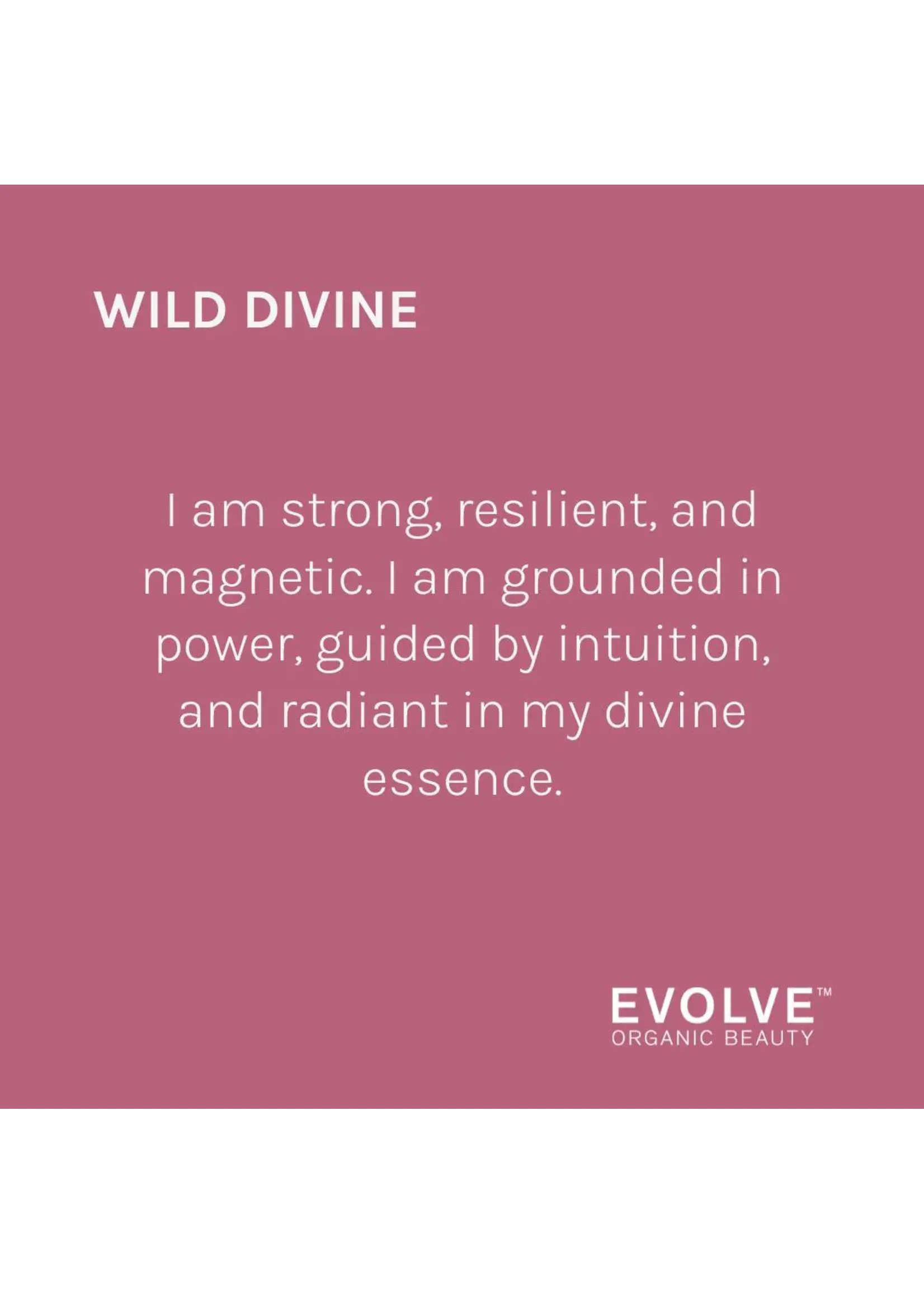 Evolve Organic Beauty  WILD DIVINE AROMATIC BATH OIL