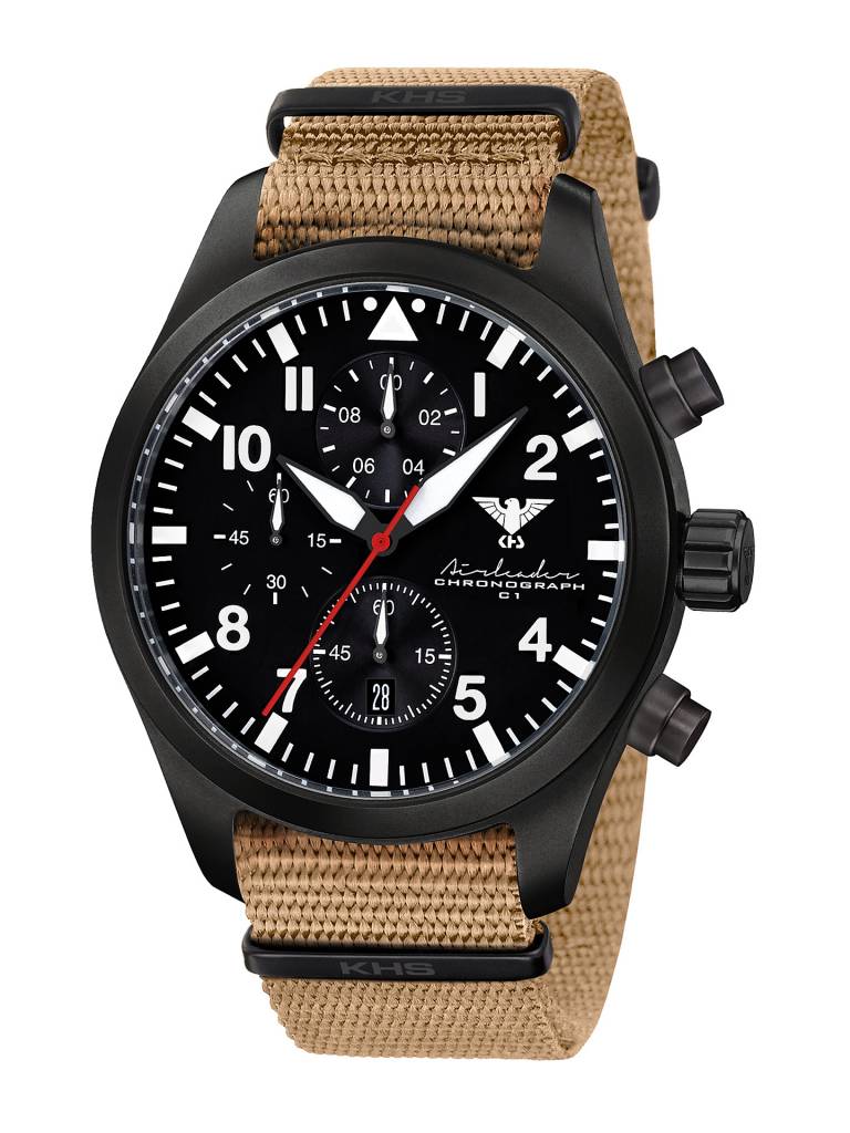 black aviator watch