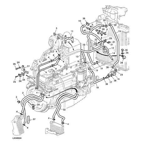 John Deere RADIATOR HOSE