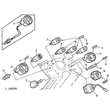 John Deere TEMPERATURANZEIGE