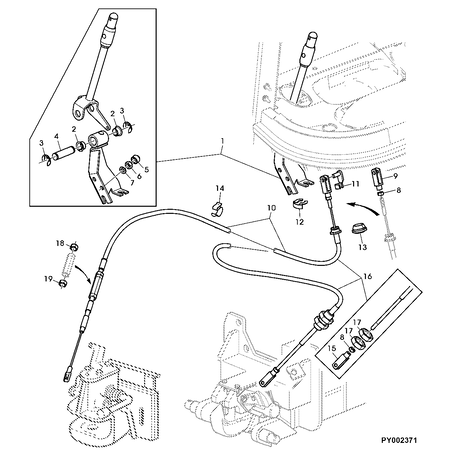 John Deere PUSH-PULL-KABEL