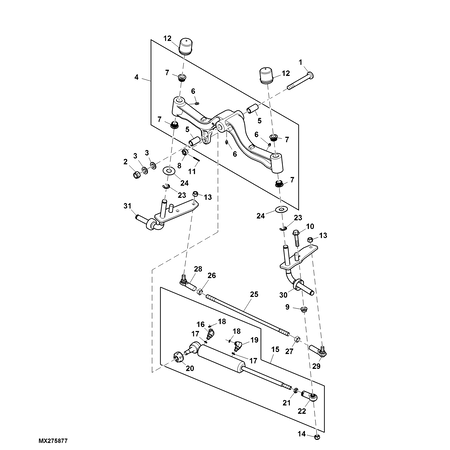 John Deere HYDRAULISCHER ZYLINDER