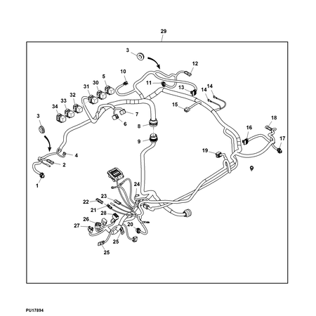 John Deere ELEC.CONNECT LOCKING DEVICE