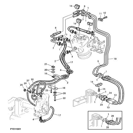 John Deere HYDRAULIC HOSE